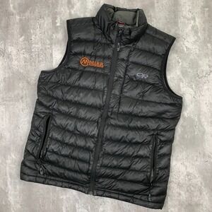 Outdoor Research Transcendent Vest Mens Medium Black Down Puffer Lightweight